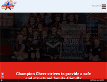 Tablet Screenshot of championscheer.net